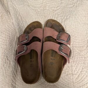 Birkenstock Arizona Double Buckle Sandals in Mauve Pink